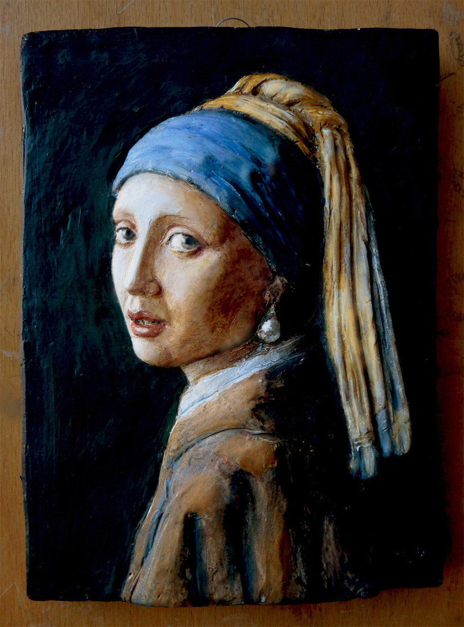 orecchino perla in argilla Vermeer a bologna-