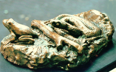 scultura bronzo _ serpente vipera