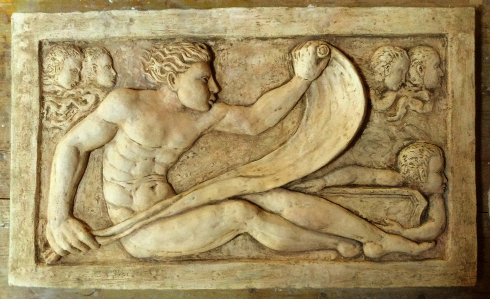 bassorilievo classico scultura mitologica in marmo